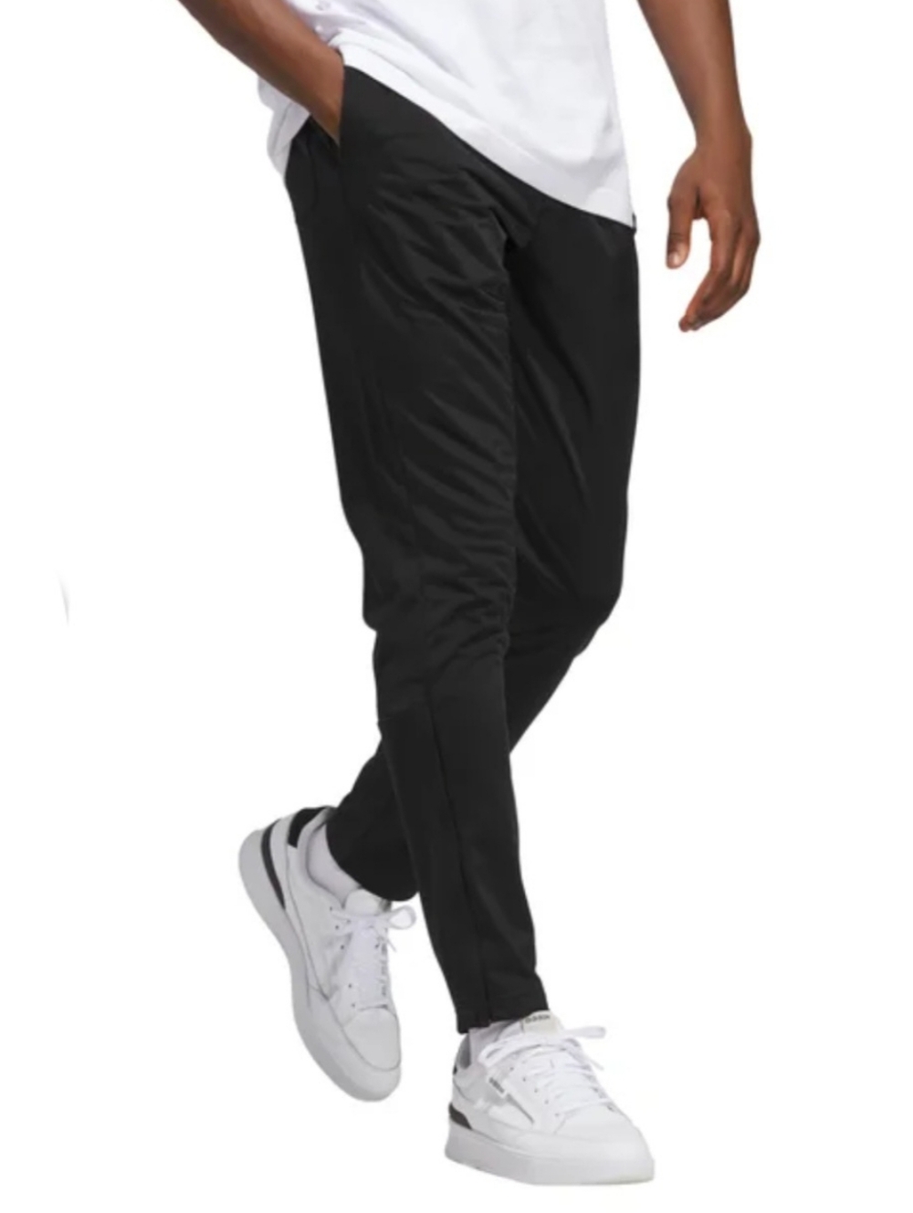 NWT Adidas Men's Track Pant Tricot Ankle Zip Recycled Polyester Black KD3638 M